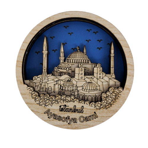 Ayasofya Ahşap Kabartma Magnet
