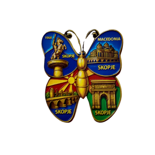 Skopje Kelebek Epoksi Magnet